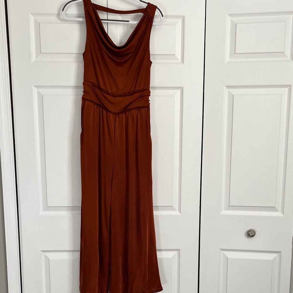 Maeve Rust Sleeveless Jumpsuit
